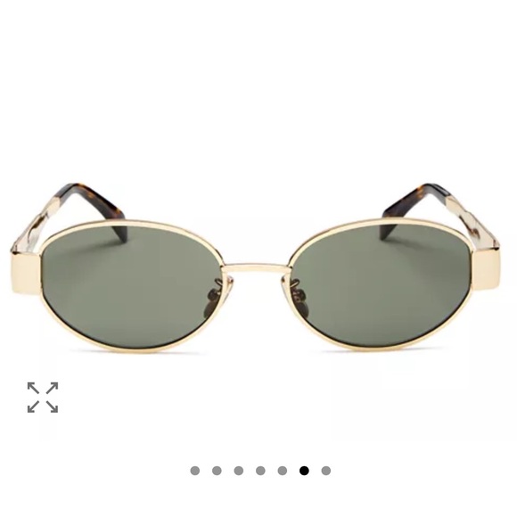 Celine Triomphe Metal Round Sunglasses, 54mm - Picture 5 of 7